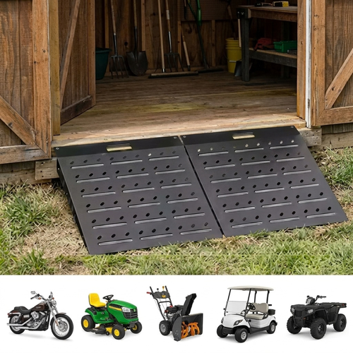 Hodrak Forta – 2-Piece Steel Loading Ramps for Lawn Mowers, Ride-On Mowers, Garden Machinery & Wheelbarrows – 680kg Capacity