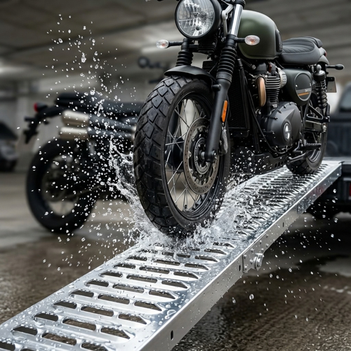 HODRAK Longa – 198 cm klappbare Stahl-Verladerampen für Motorräder, Quads, UTVs & Rasenmäher – 2-teilig, 340 kg Tragfähigkeit